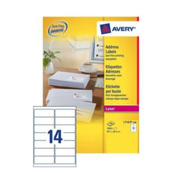 Avery L7163-500 addressing label White Self-adhesive label