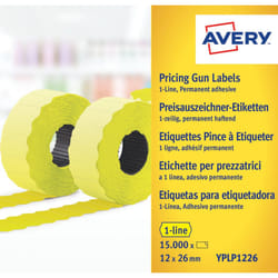 Avery YPLP1226 self-adhesive label Price tag Permanent Yellow 15000 pc(s)