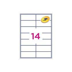 Office Star OS43437 self-adhesive label Rectangle Permanent White 1400 pc(s)