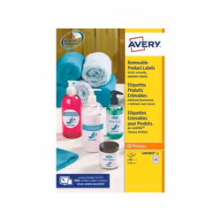 Avery L4850REV-25 self-adhesive label Round White 1200 pc(s)
