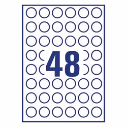Avery L4850REV-25 self-adhesive label Round White 1200 pc(s)