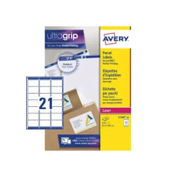 Avery Laser Address Labels 63.5 x 38.1 mm White (Pack 210 Labels) - L7