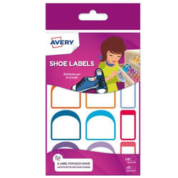 Avery Shoe Labels x8 Labels 15x30mm And x16 Labels 30x30mm White (Pack