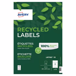 Avery Laser Recycled Address Label 99.1x67.7mm 8 Per A4 Sheet White (P
