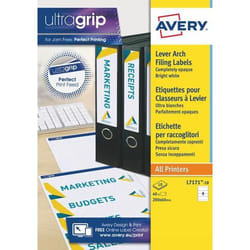 Avery Laser Filing Label Lever Arch File 200x60mm 4 Labels per Sheet W