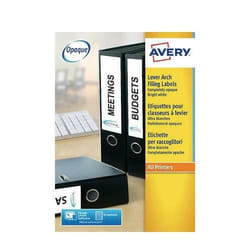 Avery Lever Arch Labels Inkjet 200x60mm White 4 Labels per Sheet (Pack