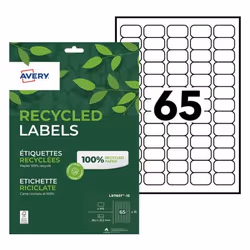 Avery LR7651-15 self-adhesive label Rectangle Permanent White 975 pc(s)