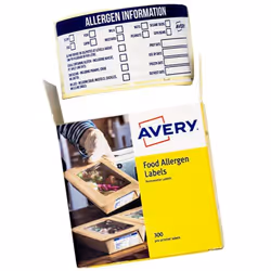 Avery AVERY PRINT ALLERG FOOD LABELS PK300