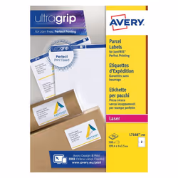 Avery printable parcel labels are designed to stay put on your letters and parcels. Whether you’re printing in black and whit ...