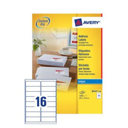 Avery J8162-100 addressing label White Self-adhesive label