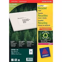 Avery QuickPEEL self-adhesive label White 1400 pc(s)