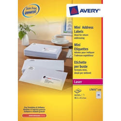 Avery Mini Address Labels. Laser. permanent. 38.1 x 21.2 mm