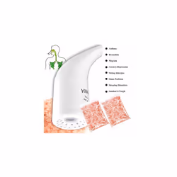 Health Original Himalayan Salt Inhaler Pipe Ceramic Filled with 100% Pure Himalayan Salt - with hygienic with 200Grm Salt Free (Pack of 1 Salt Inhaler