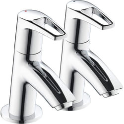 Bristan SM 1/2 C Smile Basin Taps - Chrome Plated