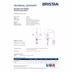 Bristan DX BAS C Decade Basin Mixer - Chrome