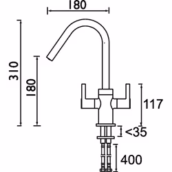Bristan CSH EFSNK C Cashew Easy Fit Sink Mixer