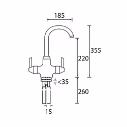 Bristan EC SNK EF C Echo Easyfit Sink Mixer