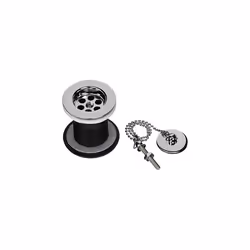 W BASIN03 C Economy Basin Waste with ABS Slotted C, Chrome, Plug and Chain