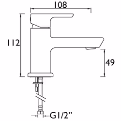 Bristan COB SMBAS C Cobalt Small Basin Mixer, Chrome