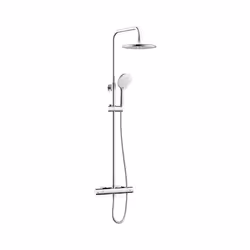 Bristan Buzz2 Adjustable Rigid Riser Dual Head Diverter Bar Mixer Thermostatic Shower - Chrome - BUZ2 SHXDIVCTFF C