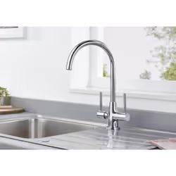 DU SNK C Dune Monobloc Sink Mixer Mono Kitchen, Chrome Plated