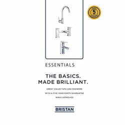 Bristan KU SNK C Kurve Monobloc Sink Mixer Mono Kitchen, Chrome Plated