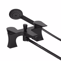 Bristan Hourglass Bathroom Bath Shower Mixer Tap Twin Lever Black HOU BSM BLK