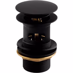 Bristan W BASIN04 BLK Round Basin Clicker Waste Slotted, Black