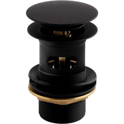 Bristan W BASIN04 BLK Round Basin Clicker Waste Slotted, Black