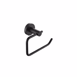 RD BLK Round Toilet Roll Holder, Black