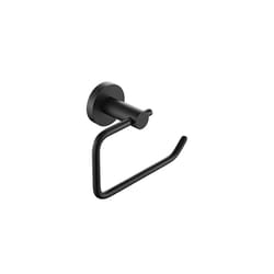 RD BLK Round Toilet Roll Holder, Black