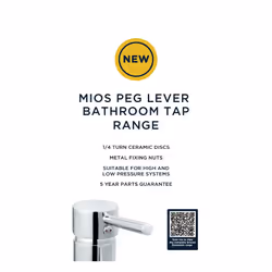 Bristan Essentials Mios Bathroom Taps, 1/2 Inch Basin Taps