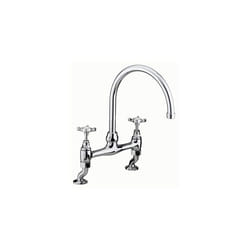 Bristan N DSM C 1901 Bridge Kitchen Sink Mixer Tap with Swivel Spout, Chrome