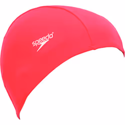 Speedo Junior Adult Polyester Swimming Cap - 6 To 14 Years - Various Colours New (2020) - Adult, Red