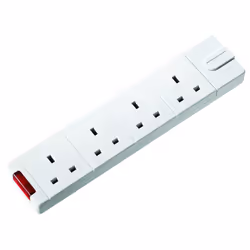 Masterplug UG 13amp 4 Socket Trailing Socket with Power Indicator - White