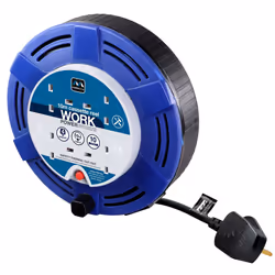 Masterplug MCT1010/4BL 10amp 4 Socket 10m Cassette Reel - Blue