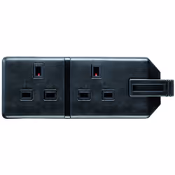 Masterplug ELS132B 13amp 2 Socket Trailing Socket - Black