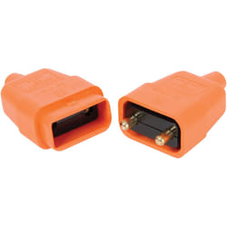 2 PIN ORANGE RUBBER CONNECTOR 5A IN-LINE GARDEN LAWNMOWER 2PFC10