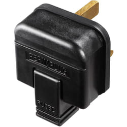 Masterplug HDPT13B-MP Heavy Duty 13 Amp Rewireable Plug, 57.5 x 48 mm, Black
