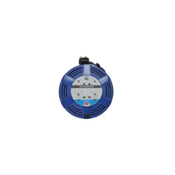 Masterplug LCT1213/4R Cassette Cable Reel 12 Metre 4 Socket Thermal Cut-Out Blue 13A 240 Volt
