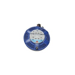 Masterplug LCT1510/4R Cassette Cable Reel 15 Metre 4 Socket Thermal Cut-Out Blue 10A 240 Volt