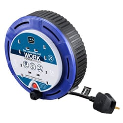 Masterplug SCT0510/4BL 10amp 4 Socket 5m Small Cassette Reel - Blue
