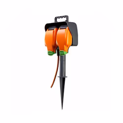 Masterplug IP54 15m 2 Gang Garden Spike Weatherproof Sockets 13A