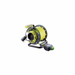 Masterplug Pro XT OMU2513FL3IP-PX 25 m Reverse Open Cable Reel with In-Line Waterproof Socket