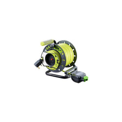 Masterplug Pro XT OMU2513FL3IP-PX 25 m Reverse Open Cable Reel with In-Line Waterproof Socket