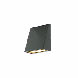 Eco Exterior Decorative Wedge LED Wall Light, 11 x 9.5 x 5.2 cm, 3 Watts, Grey Slate