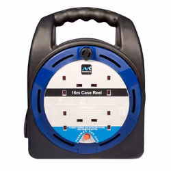 Masterplug 4 Gang Handbag Cable Reel 16m [HST1513/4BL-MP]