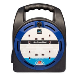 Masterplug 4 Gang Handbag Cable Reel 16m [HST1513/4BL-MP]