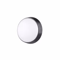 Luceco EBER10S40-01 Eco Round Bulkhead LED Lighting, Black and White Bezel, 21.5 cm, 10 Watts