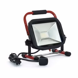 Luceco Portable Slimline LED Work Light, 38 Watts, Black and Red
